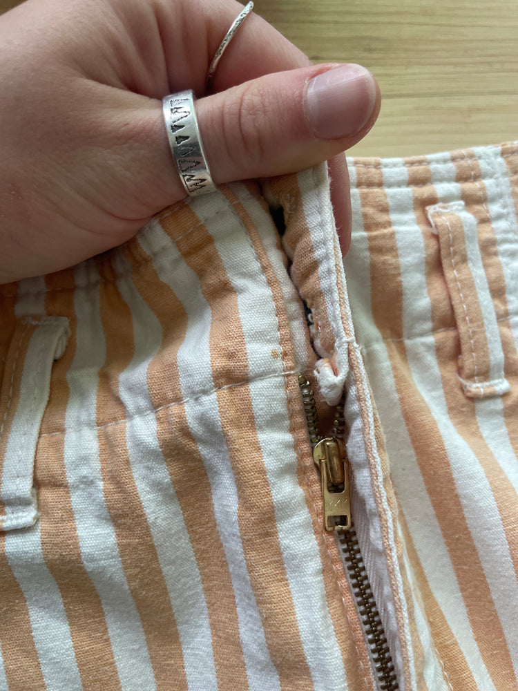 Orange Striped Mum Jeans - 28"