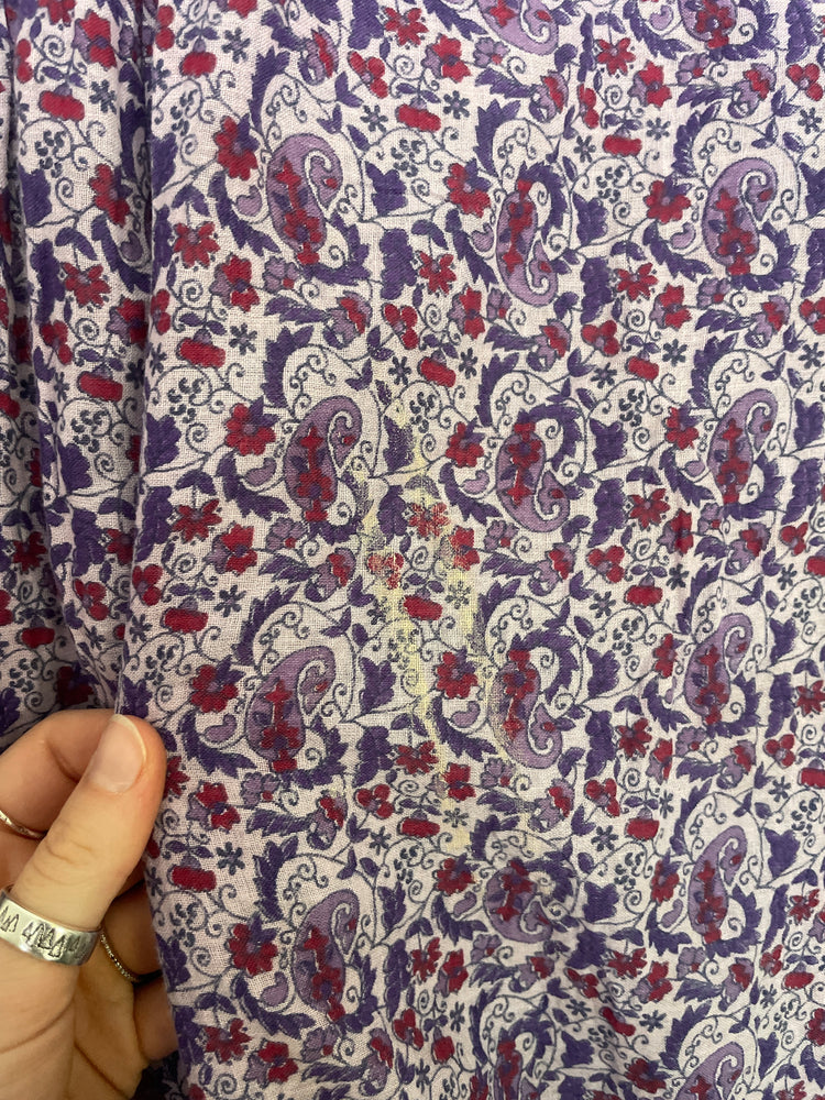 Quilted Purple Indian Cotton Dress - M