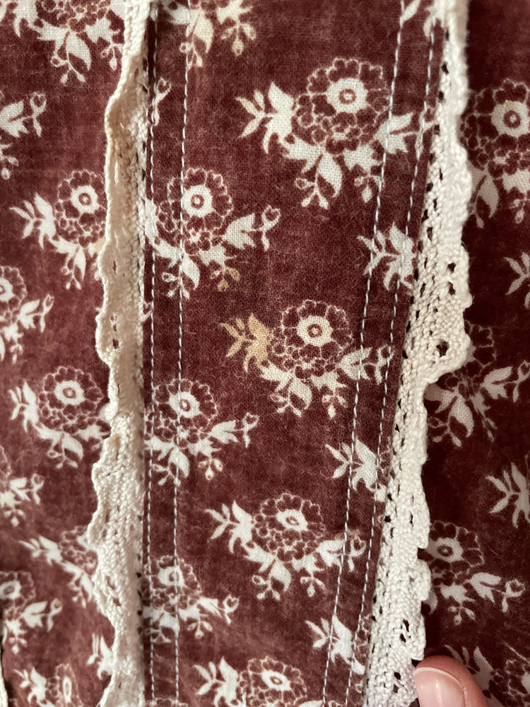 Laura Ashley Brown Floral Dress - M