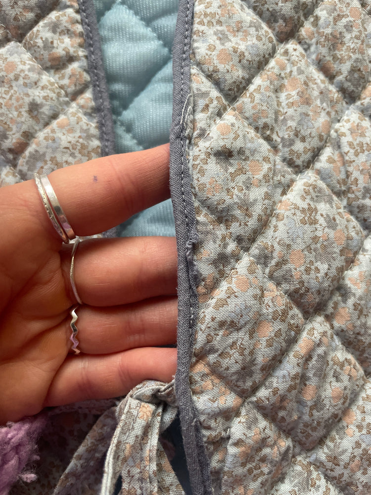Ditsy Floral Quilted Vest - S