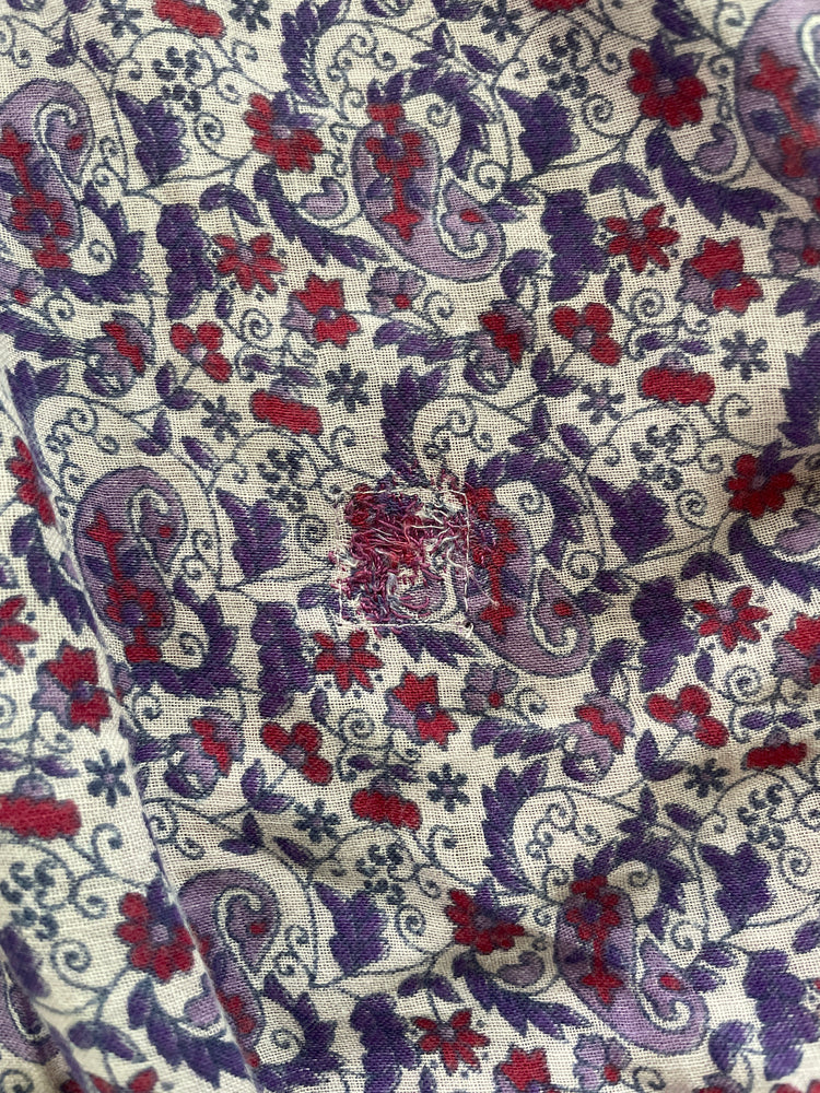 Quilted Purple Indian Cotton Dress - M