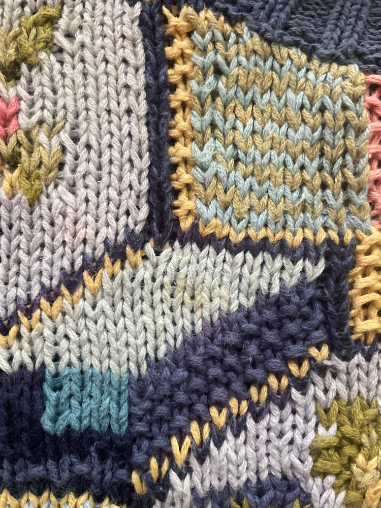 Blue Floral Cotton Jumper - M