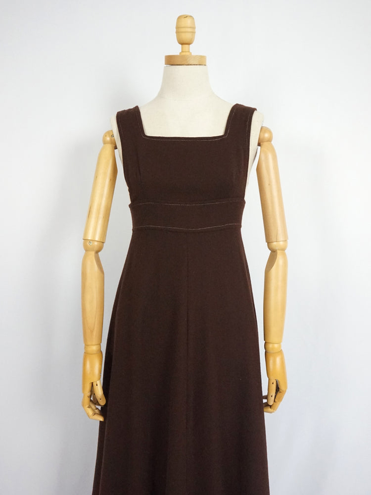 David Silverman Wool Pinafore Dress - XS
