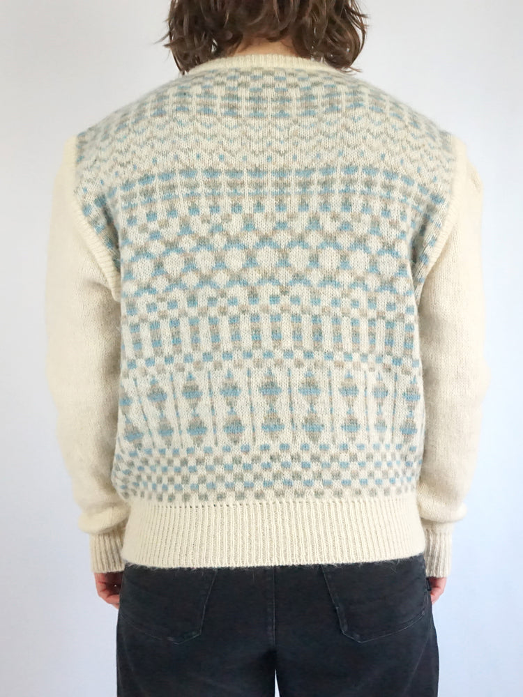 Iceland Patterned Wool Jumper - M