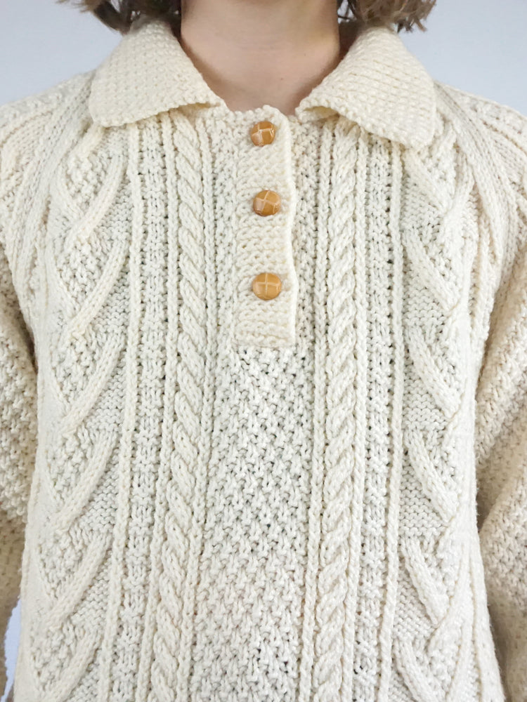 Chunky Cable Knit Jumper - M