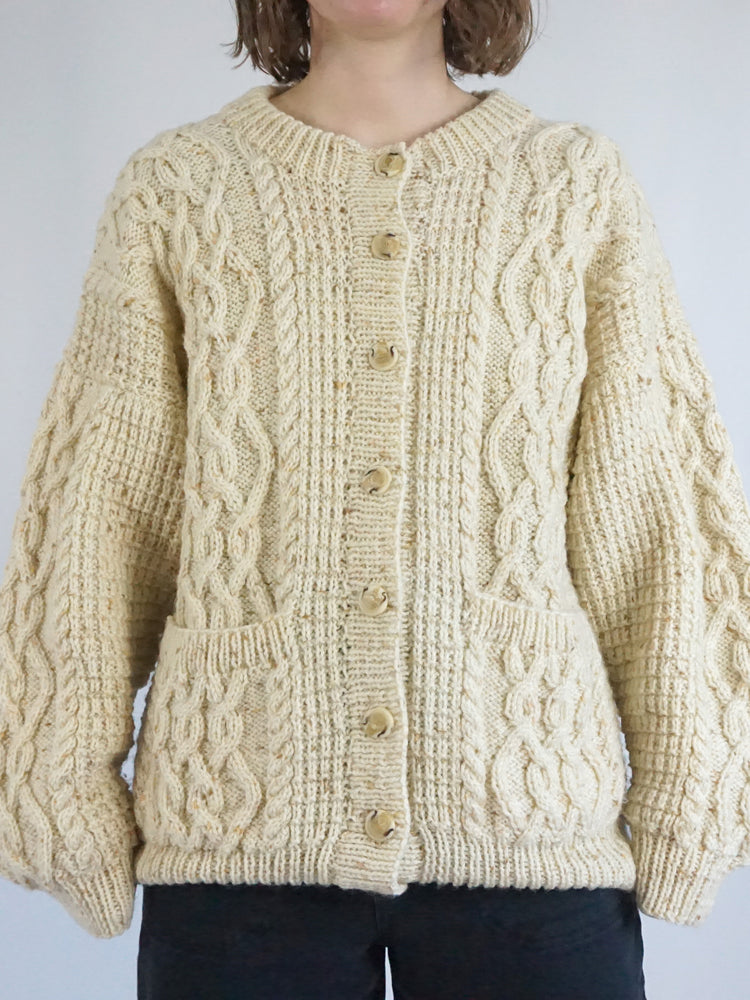 Speckled Aran Cardigan - XL