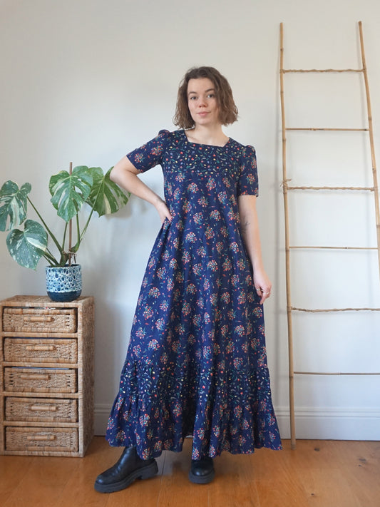 Floral Tiered Maxi Dress - S