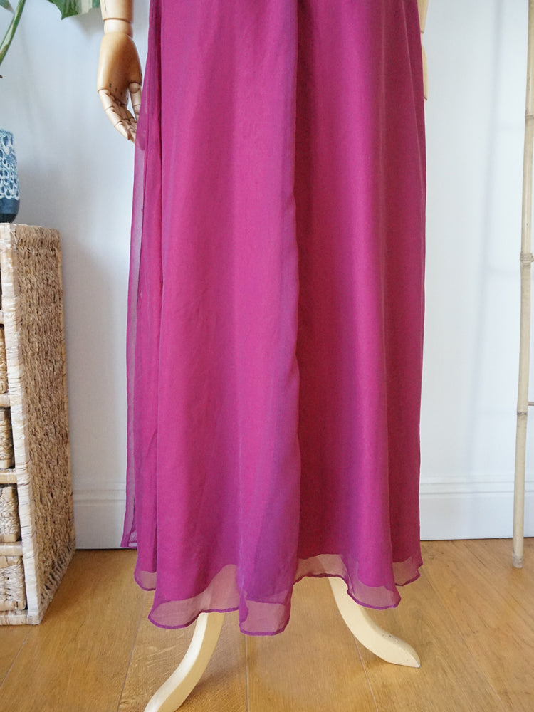 Dark Pink Lace Nightdress - XS