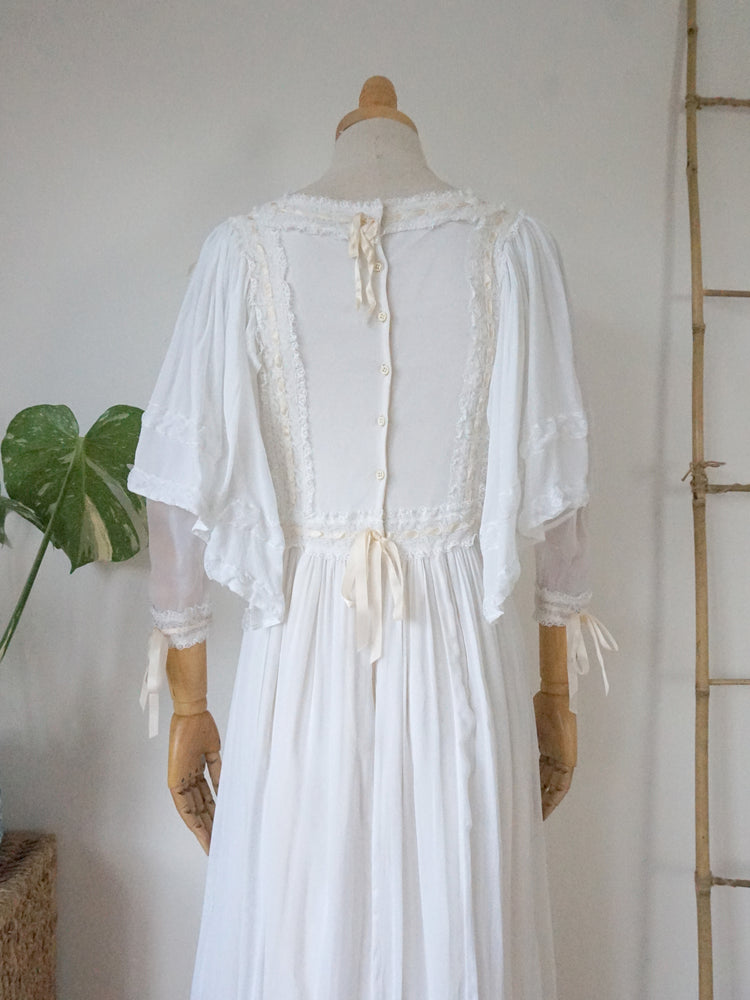 Kimono Sleeve Crepe Dress - XS