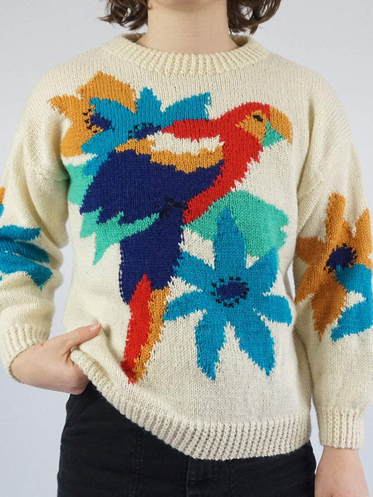 Colourful Parrot Jumper - M
