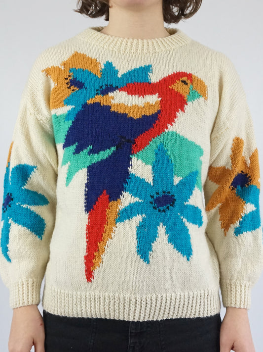 Colourful Parrot Jumper - M