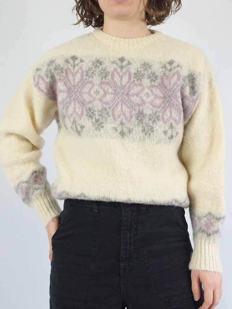 Icelandic Fair Isle Jumper - M