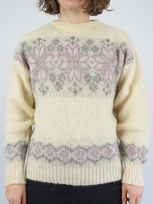 Icelandic Fair Isle Jumper - M