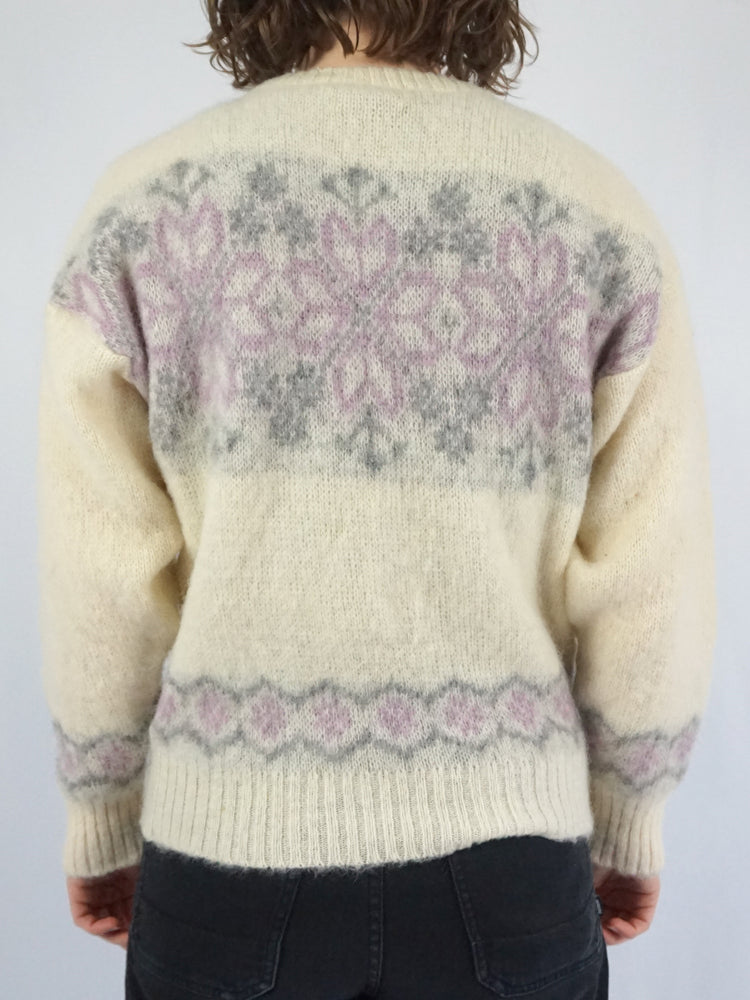 Icelandic Fair Isle Jumper - M