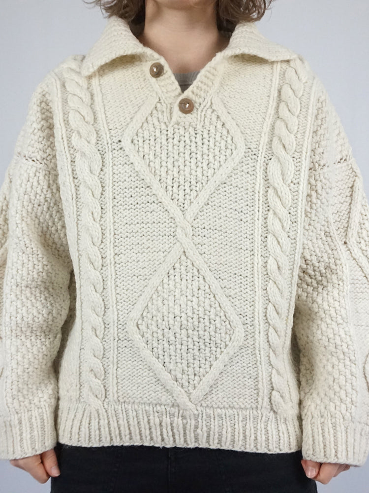 Chunky Cable Knit Jumper - XL