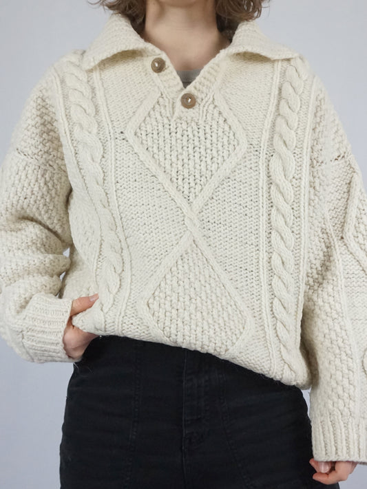 Chunky Cable Knit Jumper - XL