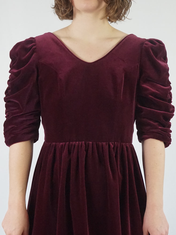 Laura Ashley Red Velvet Dress - M
