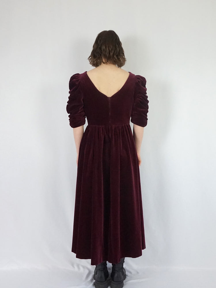 Laura Ashley Red Velvet Dress - M