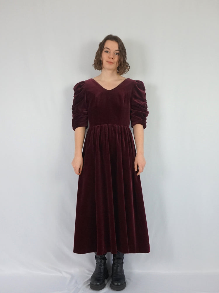 Laura Ashley Red Velvet Dress - M