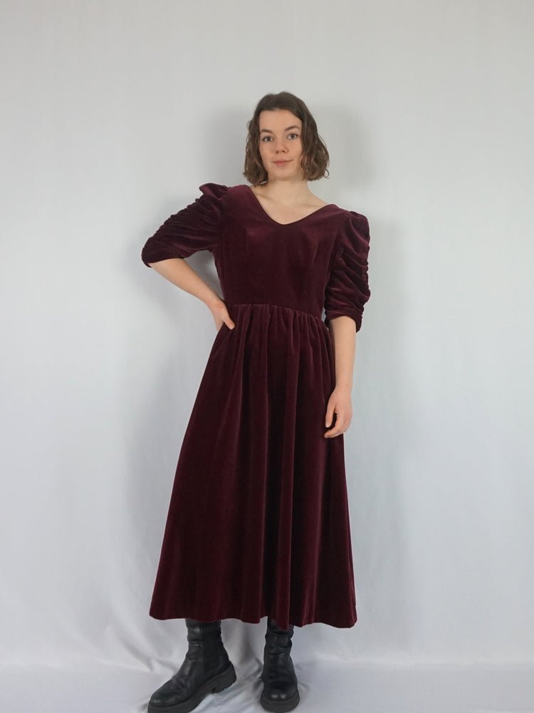 Laura Ashley Red Velvet Dress - M