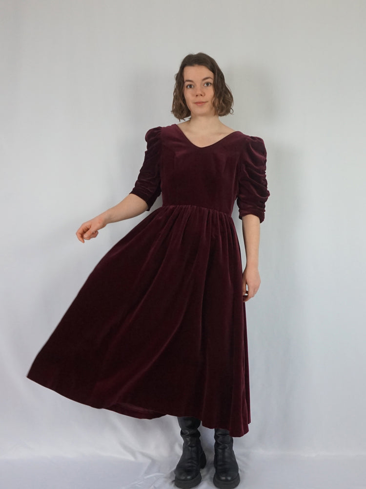 Laura Ashley Red Velvet Dress - M