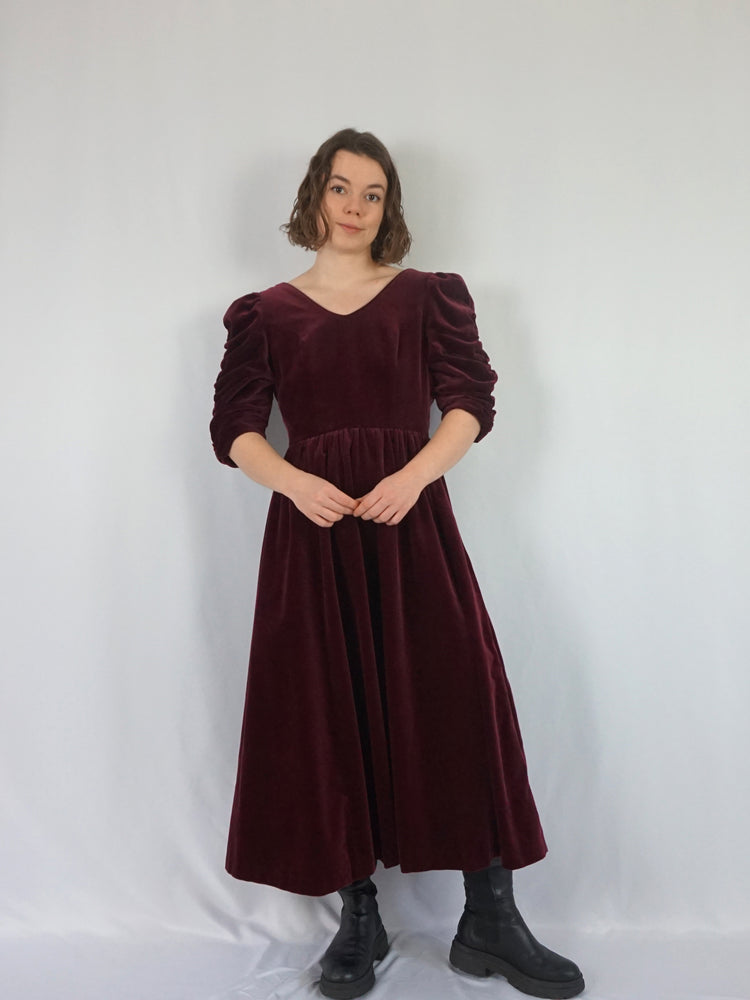 Laura Ashley Red Velvet Dress - M