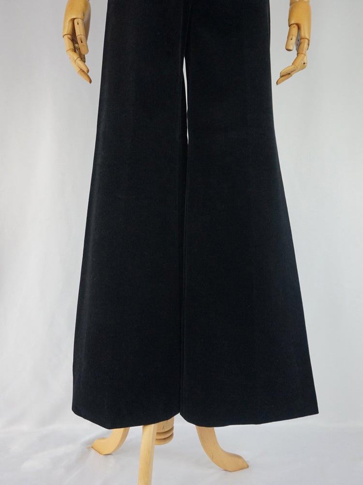 Black Velvet 70s Flares - 25"