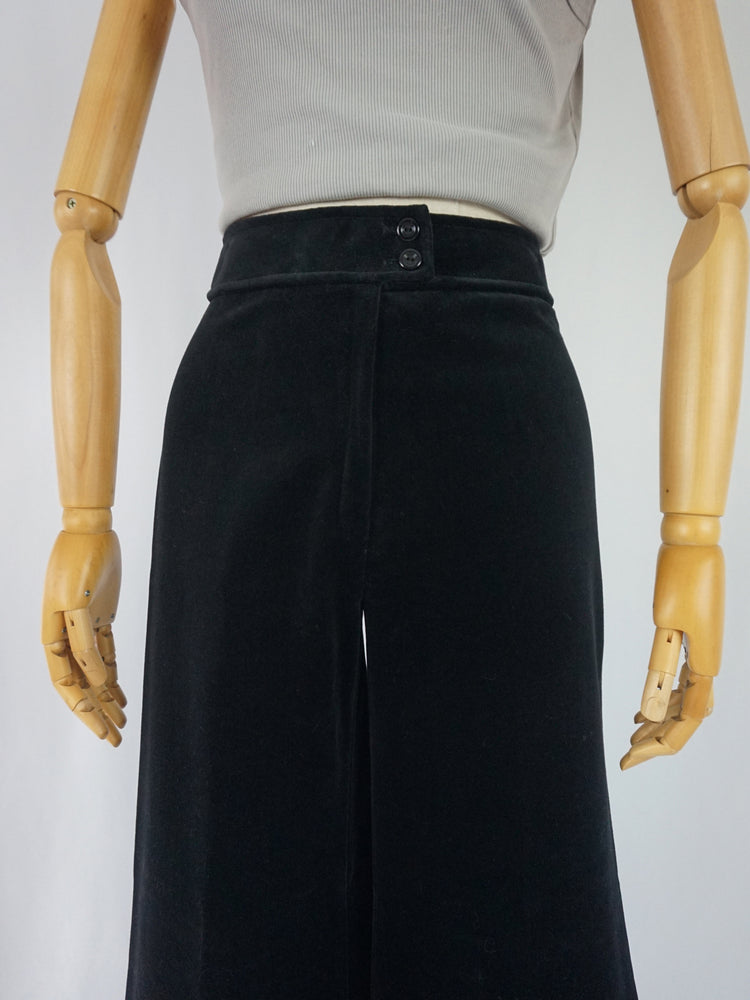 Black Velvet 70s Flares - 25"