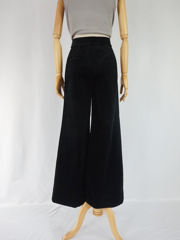 Black Velvet 70s Flares - 25"