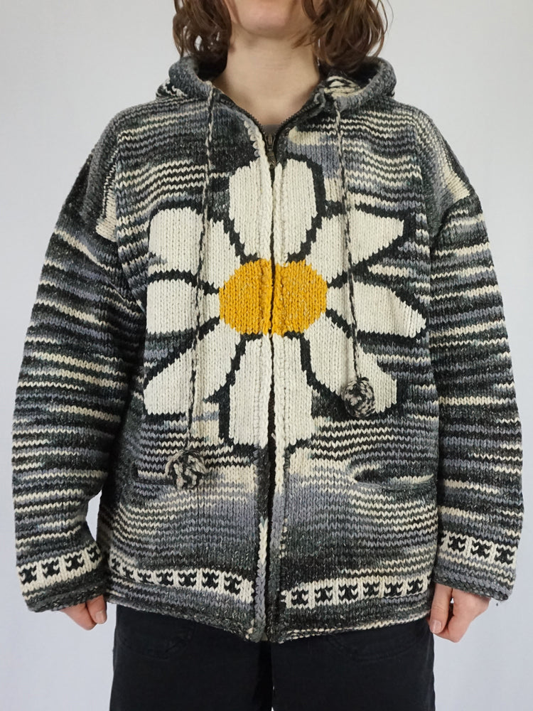 Daisy Pixie Hood Cardigan - XL