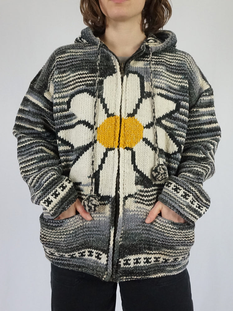 Daisy Pixie Hood Cardigan - XL