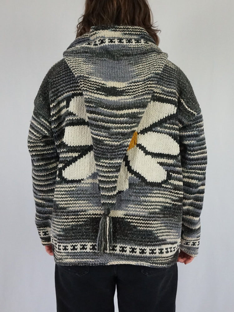 Daisy Pixie Hood Cardigan - XL