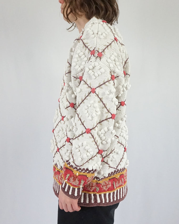 Cotton Bobble Knitted Jumper - XL