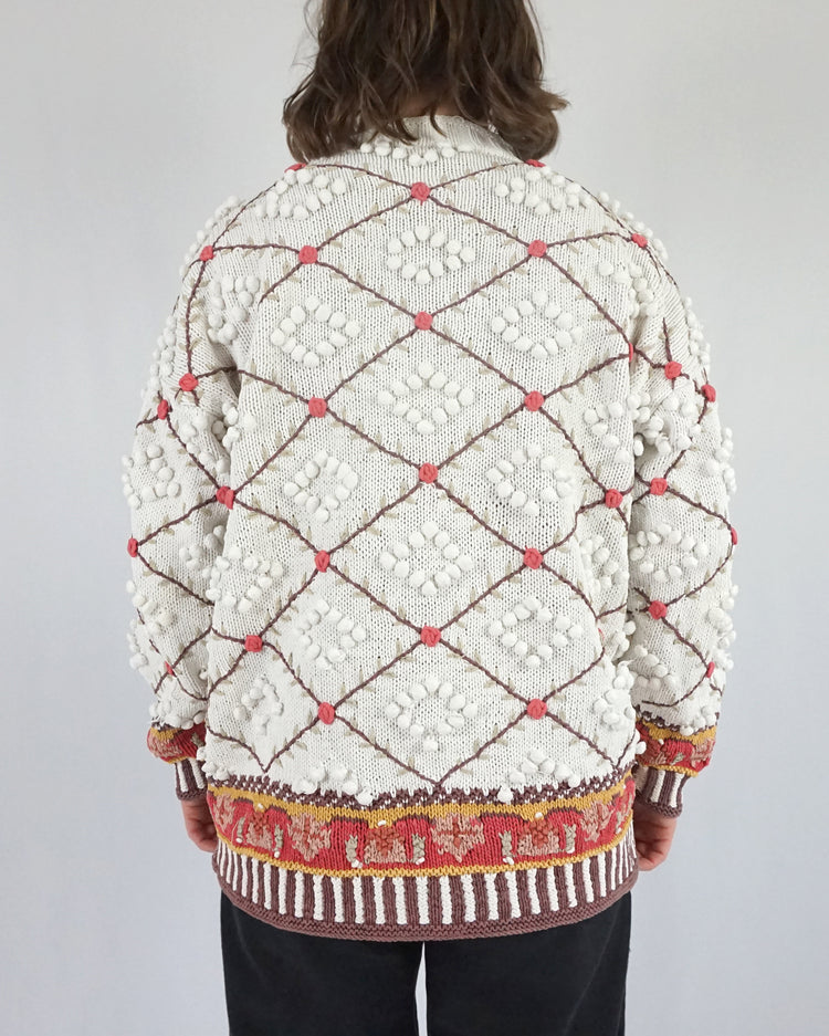 Cotton Bobble Knitted Jumper - XL