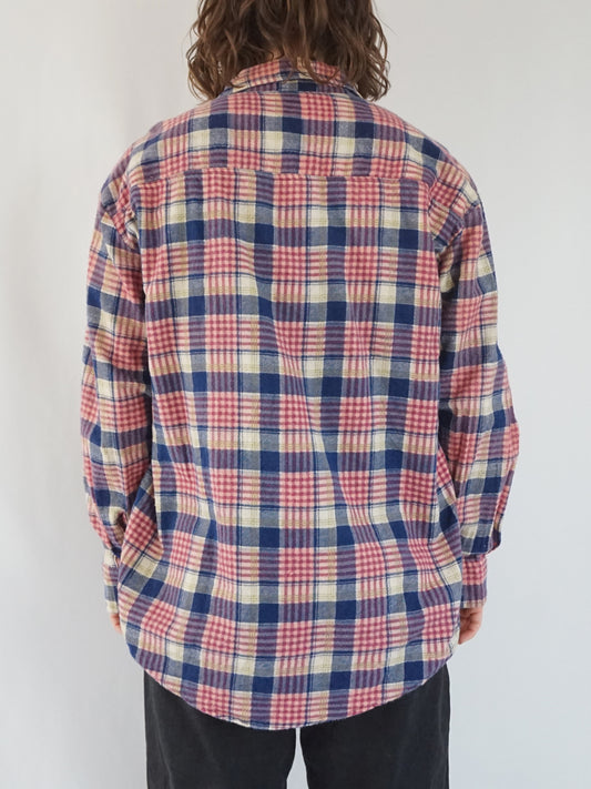 Pink & Blue Checkered Shirt - XL