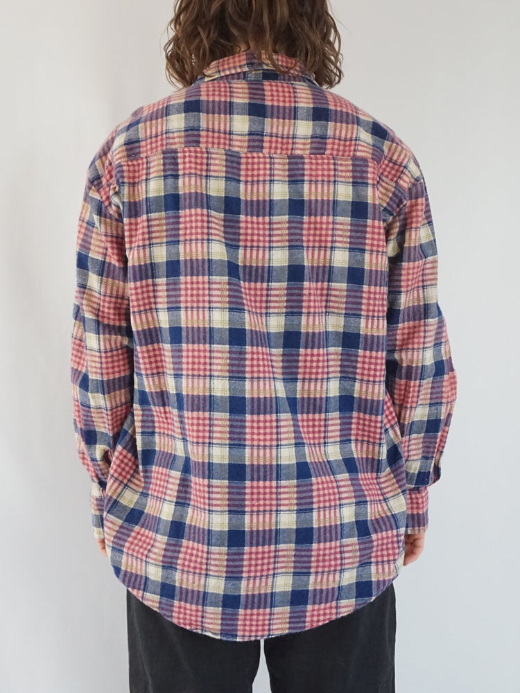 Pink & Blue Checkered Shirt - XL