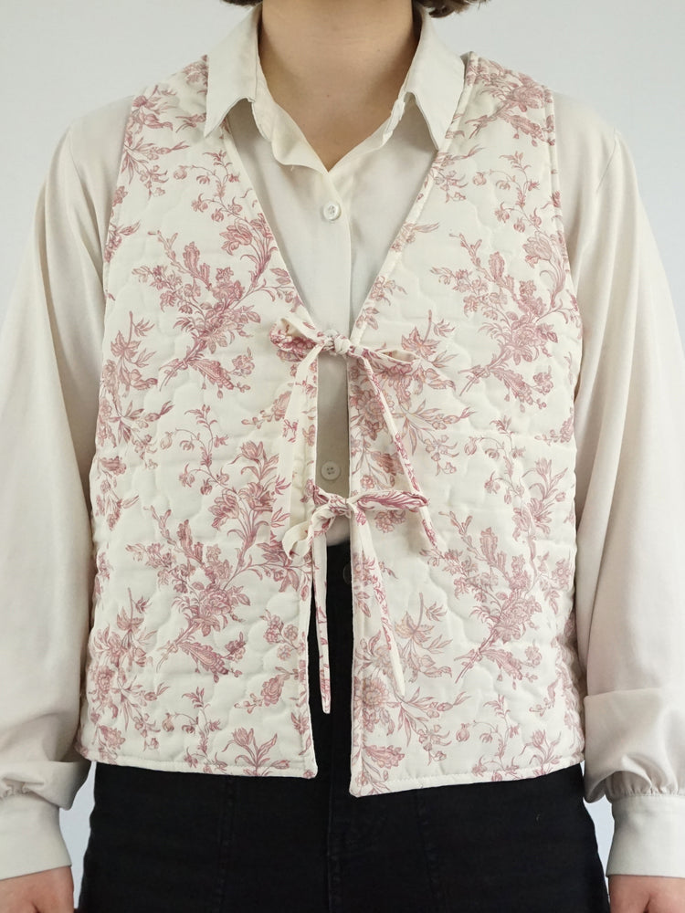 Re-made Quilted Reversible Vest - XL