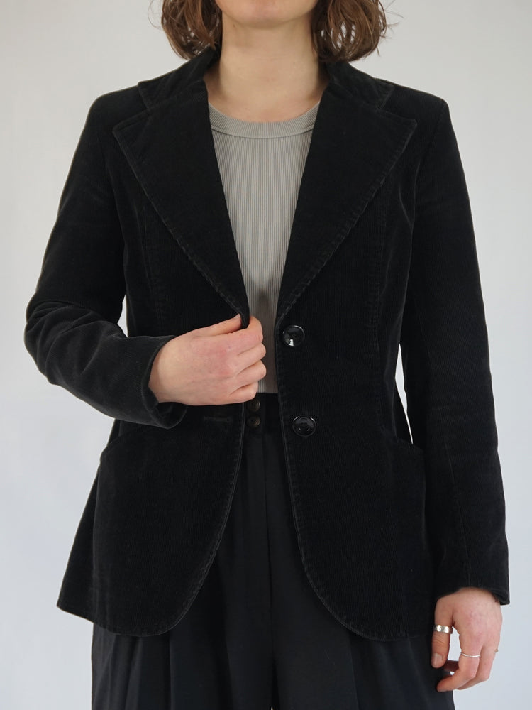 Black Corduroy Blazer - S