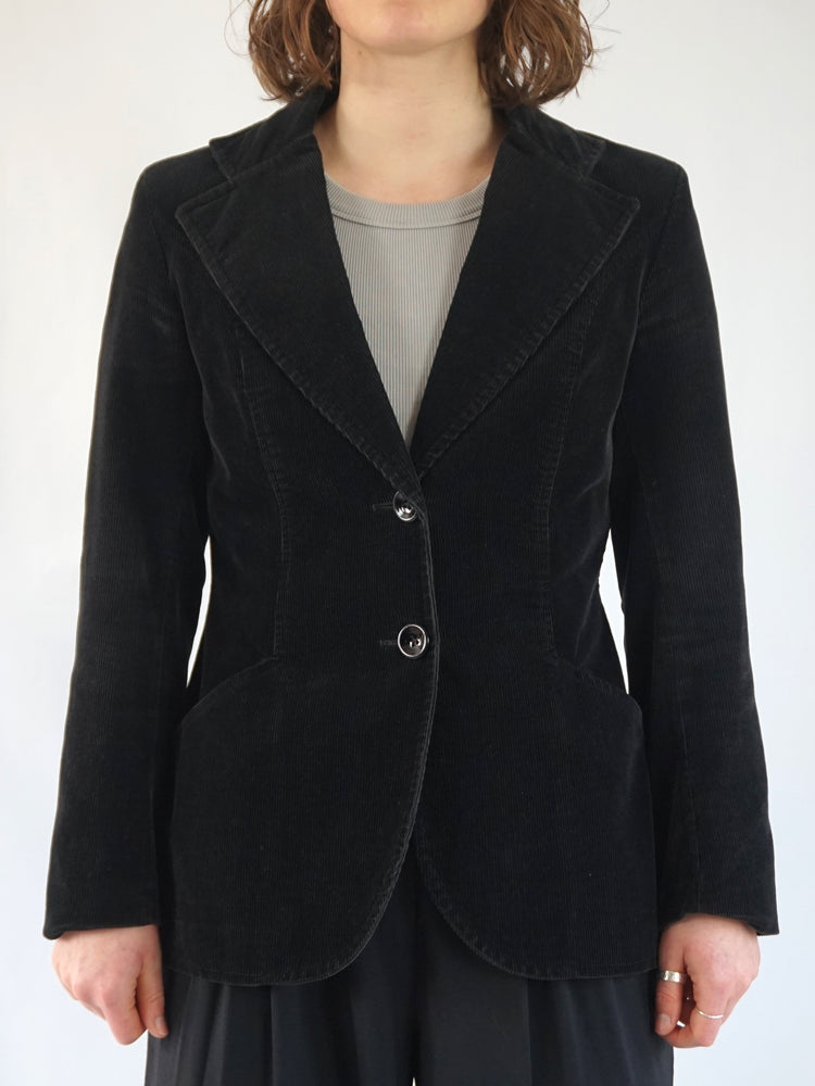 Black Corduroy Blazer - S