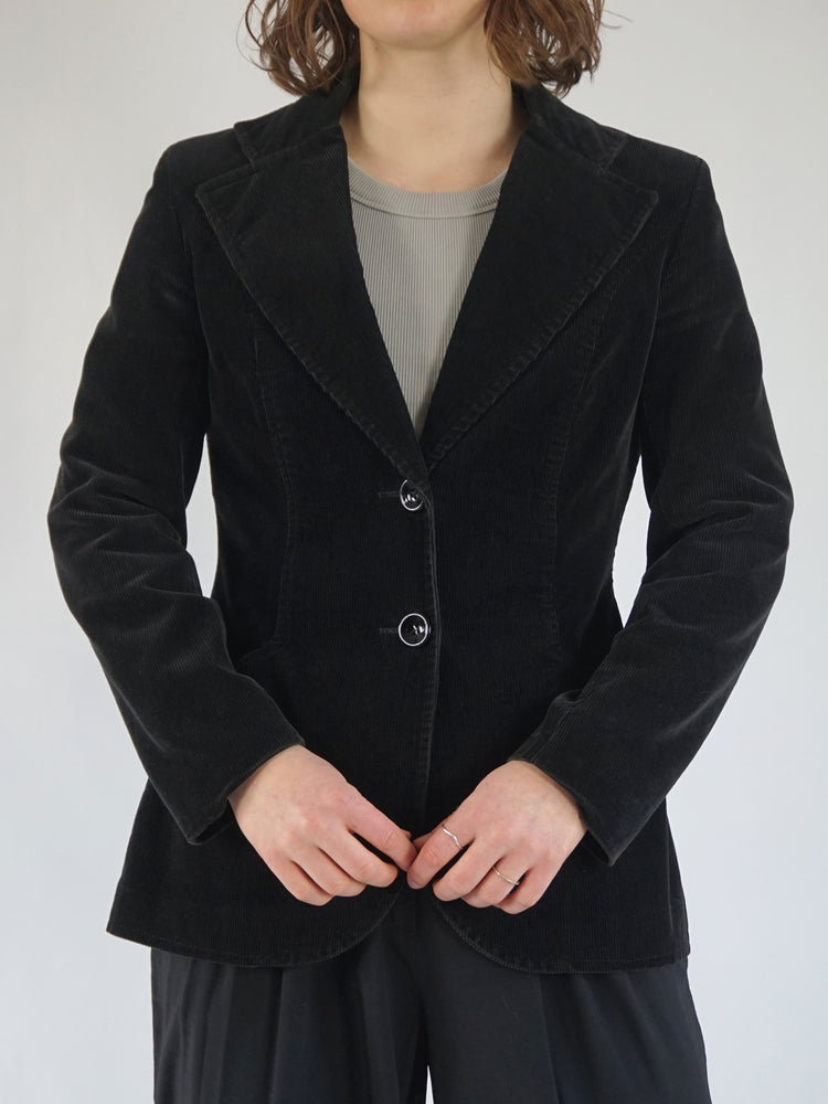 Black Corduroy Blazer - S