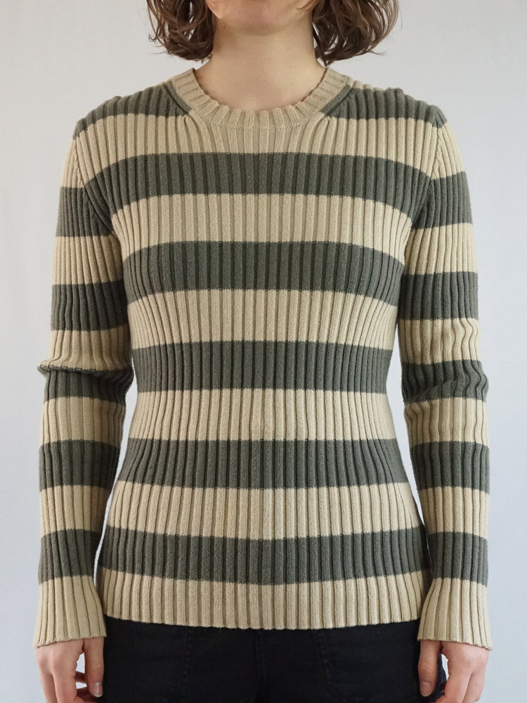 Knitted Striped Top - M/L