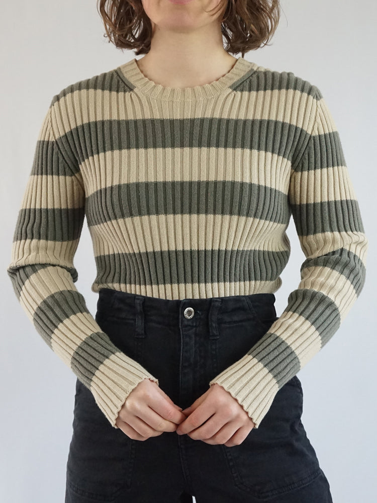 Knitted Striped Top - M/L