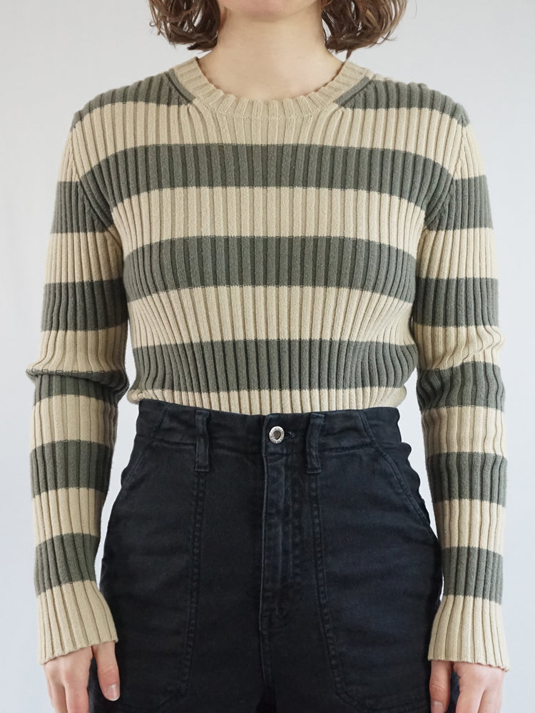 Knitted Striped Top - M/L