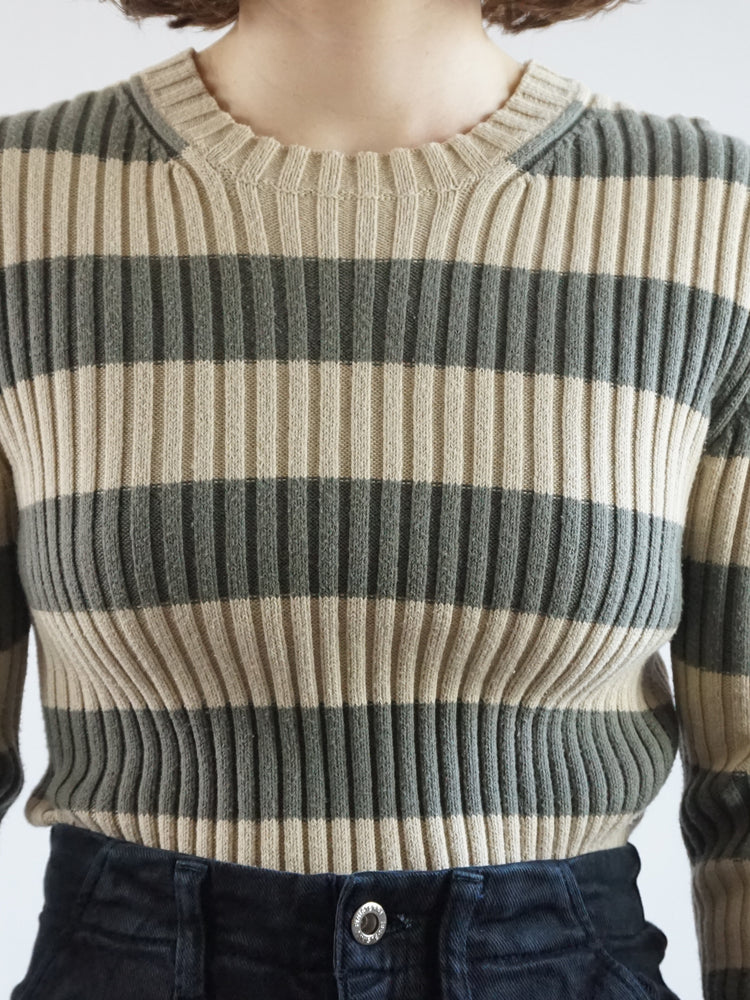 Knitted Striped Top - M/L