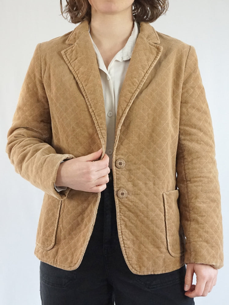 Quilted Corduroy Blazer - S