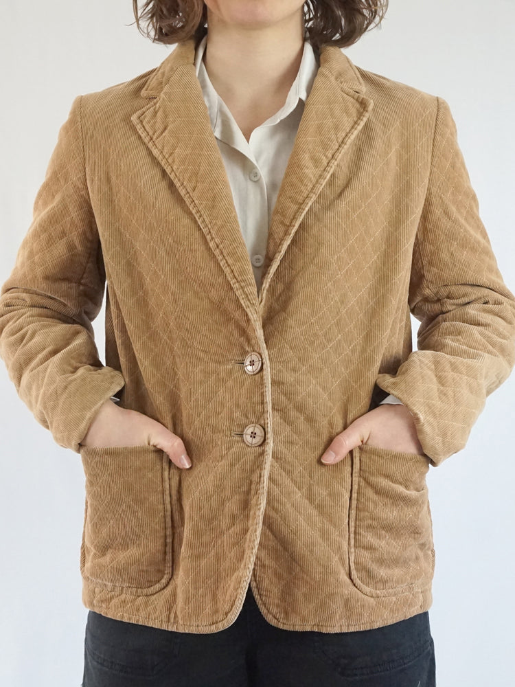 Quilted Corduroy Blazer - S