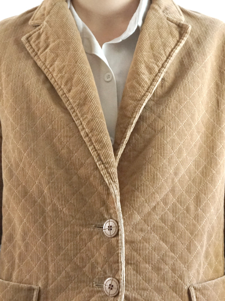 Quilted Corduroy Blazer - S