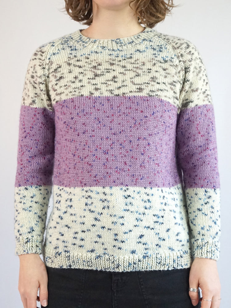 Lilac & White Speckled Jumper - S/M