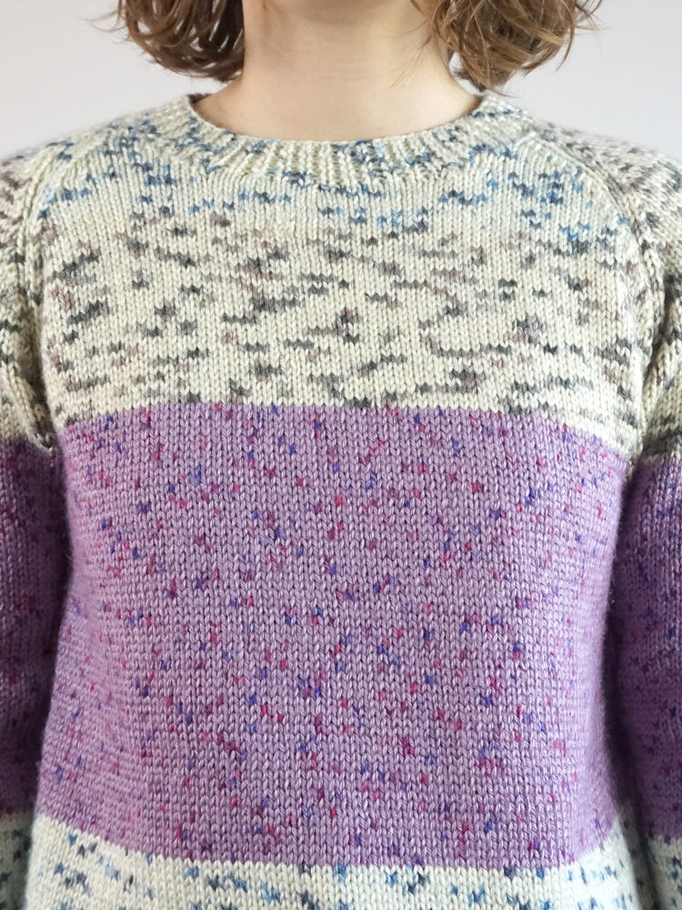 Lilac & White Speckled Jumper - S/M