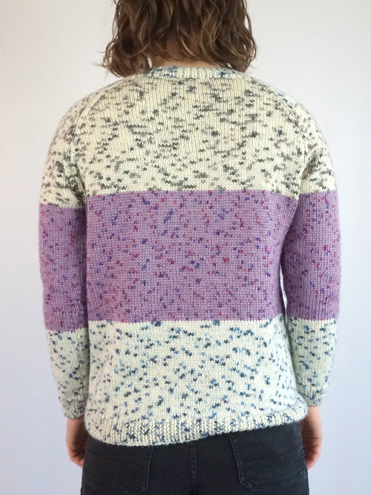 Lilac & White Speckled Jumper - S/M